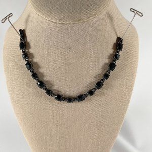 Exclusive Lauren Conrad Size 6 3/4 Dual Sized Black Rhinestone Tennis Bracelet